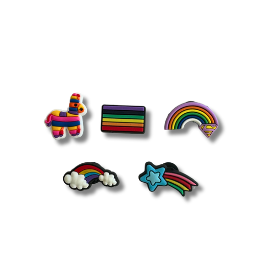Rainbow Shoe Charms