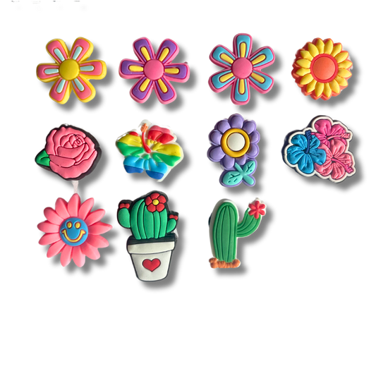 Flowers and Plant Shoe Charms