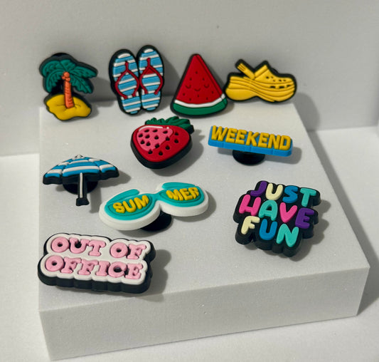 Summer Fun Push-In Charm Pack - Set of 5