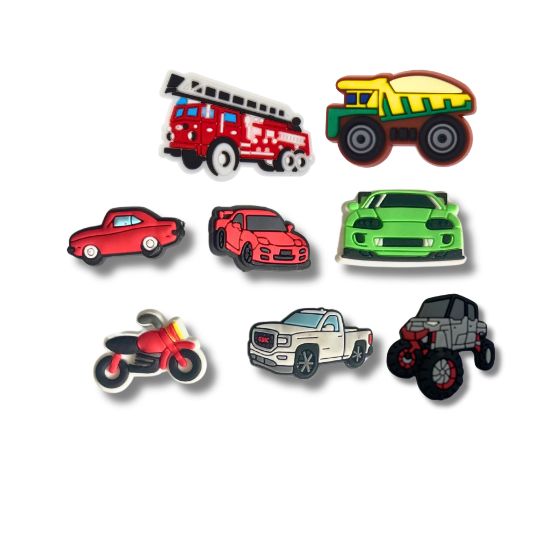 Cars, Trucks and Diggers Shoe Charms – Glossy Girl